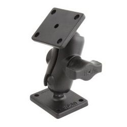 (RAM-B-141-A) 1" Ball Mount with Short Double Socket Arm & 2" x 1.7" Rectangular Plates AMPs Hole Pattern