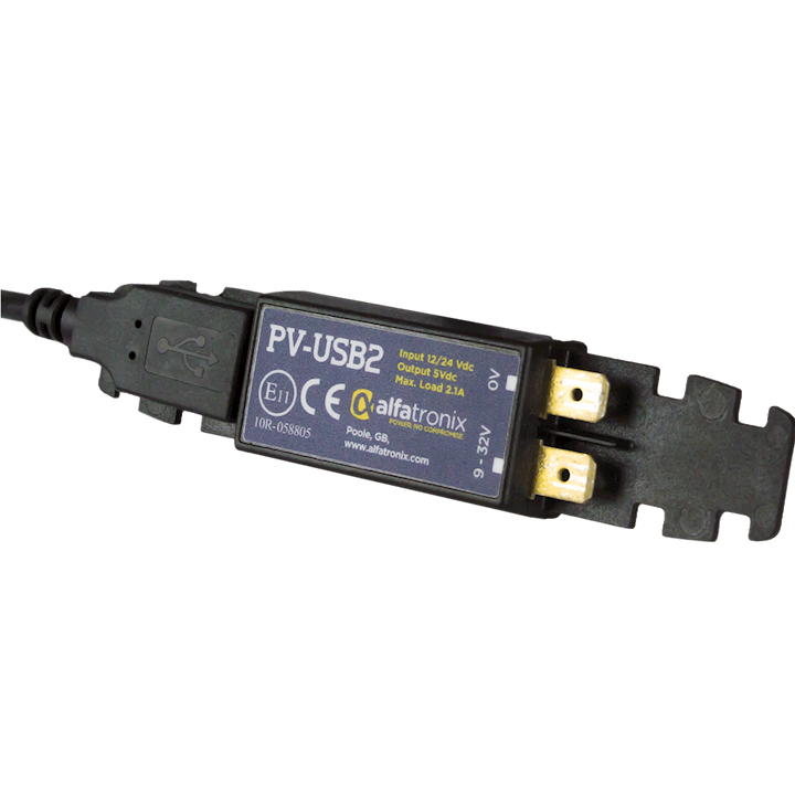 Alfatronix Plug In DC/DC Converter, USB Charger (PV-USB2-C)