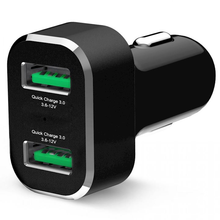 GDS 2-Port USB Cigarette Charger with Qualcomm Quick Charge