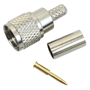 Mini UHF Male Crimp Connector (RG174) (C5081C-174)