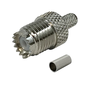 Mini UHF Female Crimp Connector (RG58) (C5082C)